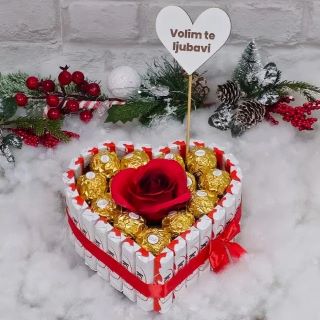 Kinder Rose Box BearBox – poklon kutija sa ružama i čokoladama
