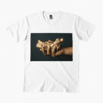 Hand holding gold tree root concept design premium t-shirt graphic tee