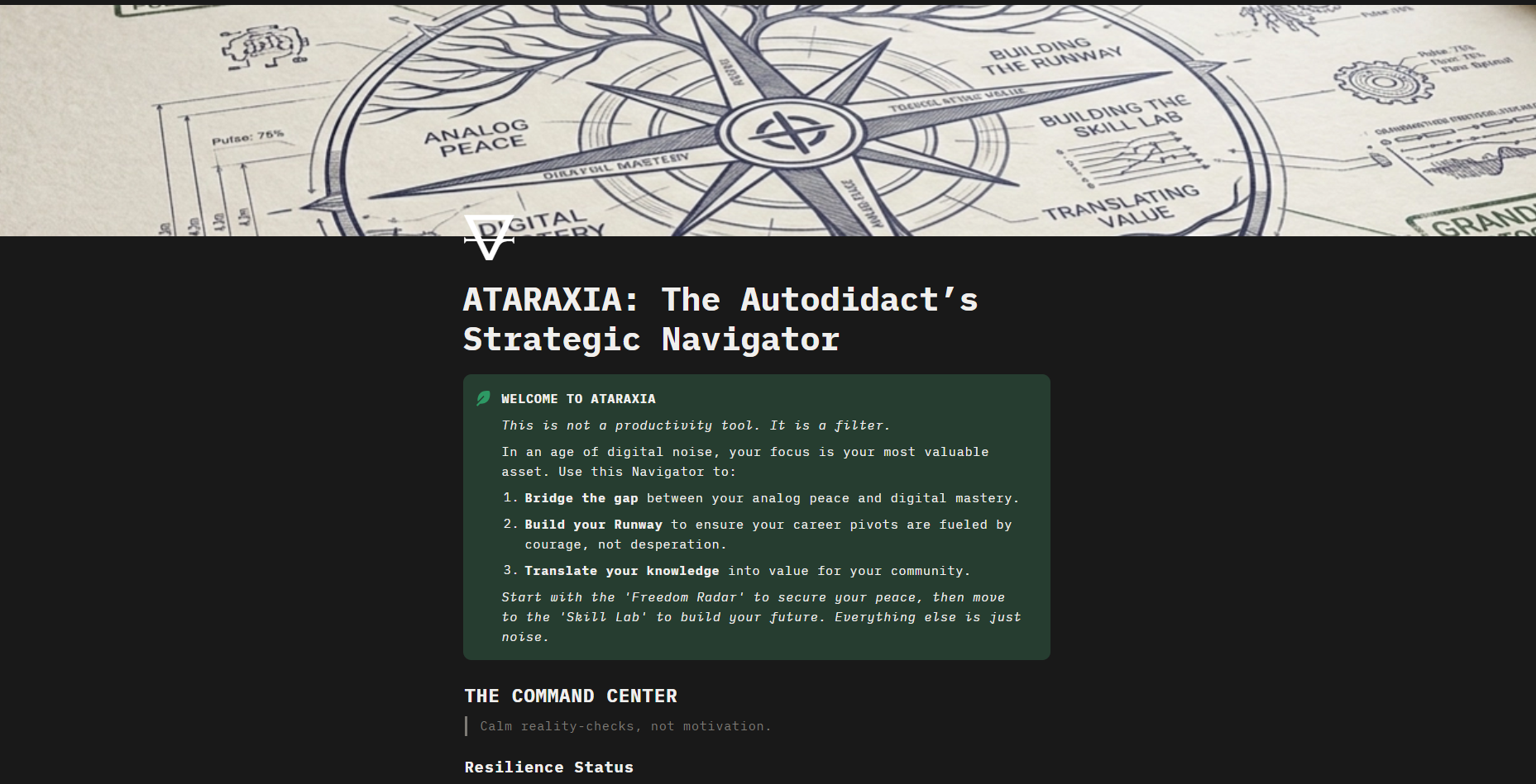 Preview of the Ataraxia Notion system for autodidacts and intentional learning by SoTheWay