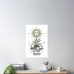 Order Over Speed ​​poster mockup on the wall above the desk for the Financial Literacy Without Noise blog on the SoTheWay website.