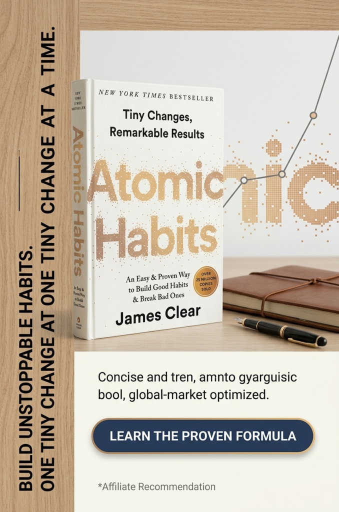 Atomic Habits book by James Clear for building wealth and money habits